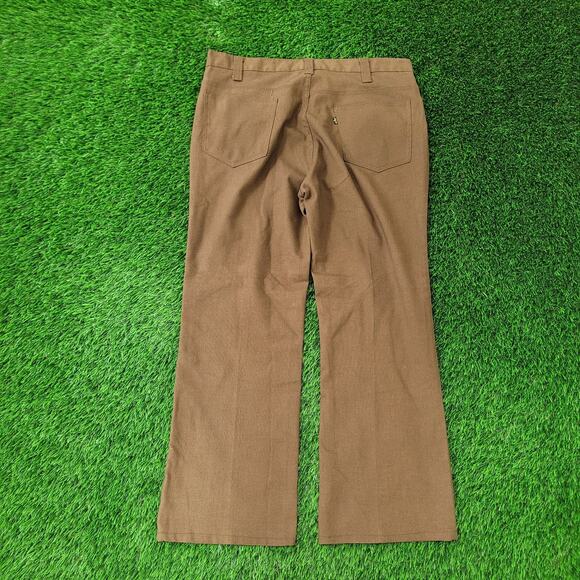 Vintage 70s LEVIS Sta-Prest Wide Leg Pants 36x28 USA Polyester Talon Zipper - Picture 6 of 16